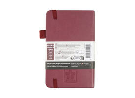 Notitieboek Sakura pocket 90x140mm lijn hard cover moerbei