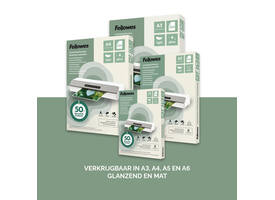 Lamineerhoes Fellowes A6 light 50% gerecycled mat 100stuks