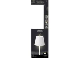 Tafellamp Lumineo led oplaadbaar steady buiten wit