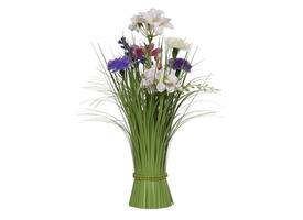 Kunstgras Everlands met bloemen assorti 40cm polyester