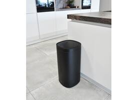 Afvalbak Desq Touch 50 liter RVS zwart