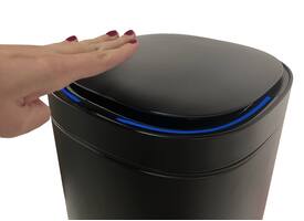 Afvalbak Desq Sensor 40 liter RVS zwart