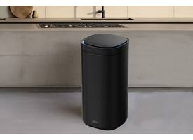 Afvalbak Desq Sensor 50 liter RVS zwart