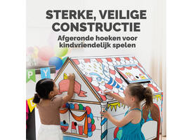 Kartonnen speelhuis XL Verjaardag Bankers Box Play inkleurbaar
