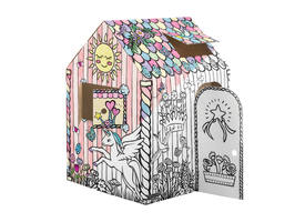 Kartonnen speelhuis XL Eenhoorn Bankers Box Play inkleurbaar