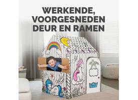 Kartonnen speelhuis XL Eenhoorn Bankers Box Play inkleurbaar