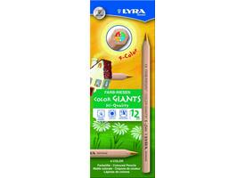 Kleurpotlood LYRA Color Giants Nature vierkleurig set à 12 stuks