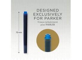 Inktpatroon Parker Quink uitwasbaar blauw blister à 5 stuks