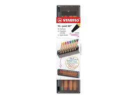 Fineliner STABILO point 88 fijn clickset à 10 kleuren