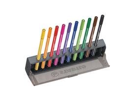 Viltstift STABILO Pen 68 medium clickset à 10 kleuren