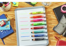 Whiteboardpotlood STABILO MARKdry etui à 4 neon kleuren
