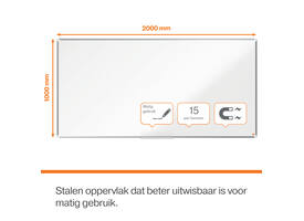 Whiteboard Nobo Premium Plus 100x200cm staal