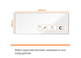Whiteboard Nobo Premium Plus 120x300cm staal