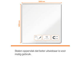 Whiteboard Nobo Premium Plus 120x120cm staal