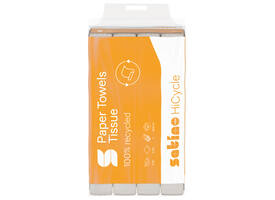 Handdoek Satino PT2 HiCycle z-vouw 2-laags 206x240mm 25x150 vel wit 278550