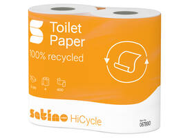 Toiletpapier Satino MT1 HiCycle 2-laags 4x200 vel wit 067890