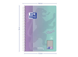 Spiraalblok Oxford Touch B5 geruit 5mm160 pagina's assorti