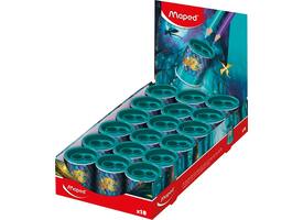 Puntenslijper Maped Dragon 2-gaats display a 18 stuks blauw