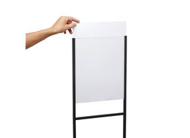 Infostandaard Europel metaal met acryl bord A3 zwart