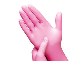 Handschoen Hynex nitril S roze 3.5gr 100 stuks