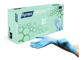 Handschoen Hynex nitril Bio L blauw 3.5gr 100 stuks