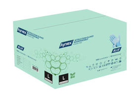 Handschoen Hynex nitril Bio L blauw 3.5gr 100 stuks
