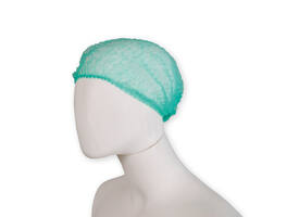 Haarnet Hynex clip non-woven groen pp 100 stuks
