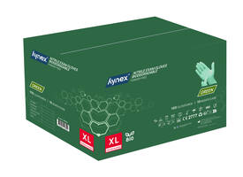Handschoen Hynex nitril Bio XL groen 3.5gr 100 stuks