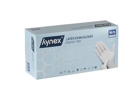 Handschoen Hynex latex M wit 5gr 100 stuks