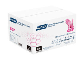 Handschoen Hynex nitril L roze 3.5gr 100 stuks