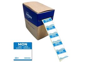 Etiket Avery HACCP maandag-blauw 25x25mm 1000 stuks