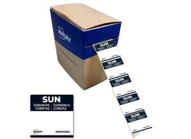 Etiket Avery HACCP zondag-zwart 25x25mm 1000 stuks