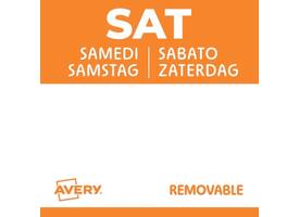 Etiket Avery HACCP zaterdag-oranje 25x25mm 1000 stuks