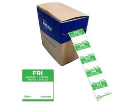 Etiket Avery HACCP vrijdag-groen 25x25mm 1000 stuks