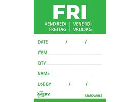 Etiket Avery HACCP vrijdag-groen 40x56mm 500 stuks