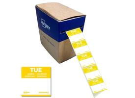 Etiket Avery HACCP dinsdag-geel 25x25mm 1000 stuks