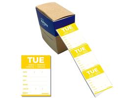 Etiket Avery HACCP dinsdag-geel 40x56mm 500 stuks