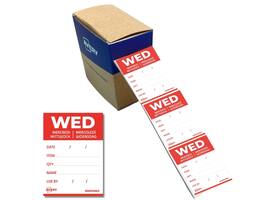 Etiket Avery HACCP woensdag-rood 40x56mm 500 stuks
