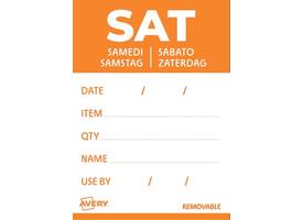 Etiket Avery HACCP zaterdag-oranje 40x56mm 500 stuks