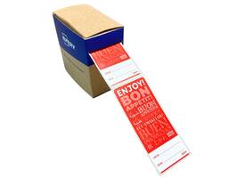 Etiket Avery sluitzegel/breukindicatie rood 40x95mm 250 stuks