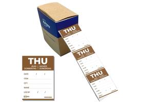 Etiket Avery HACCP donderdag-bruin 40x56mm 500 stuks