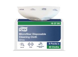 Microvezeldoek Tork Premium disposable 40 vel wit 183700