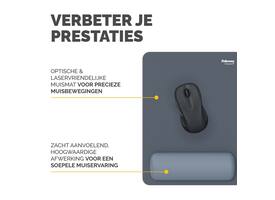 Muismat met polssteun Fellowes Breyta XL blauw