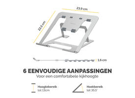 Laptopstandaard Fellowes Alumia zilver