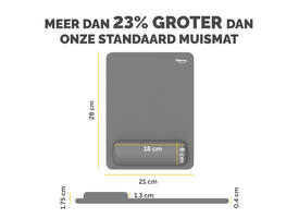 Muismat met polssteun Fellowes Breyta XL grijs