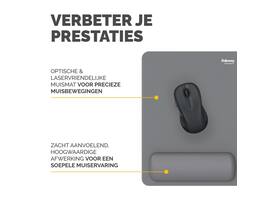 Muismat met polssteun Fellowes Breyta XL grijs