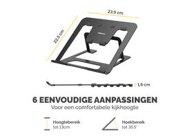 Laptopstandaard Fellowes Alumia zwart