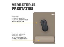 Muismat met polssteun Fellowes Breyta XL zand