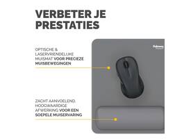 Muismat met polssteun Fellowes Breyta grijs