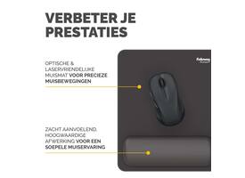 Muismat met polssteun Fellowes Breyta zwart